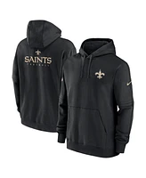 Men's Nike New Orleans Saints Sideline Club Fleece Pullover Hoodie