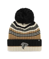 '47 Brand Women's Natural Atlanta Falcons Barista Cuffed Knit Hat with Pom