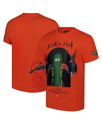 Freeze Max Men's Orange Rick And Morty Pickle T-Shirt