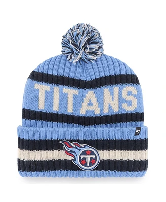 '47 Brand Men's Light Blue Tennessee Titans Bering Cuffed Knit Hat with Pom