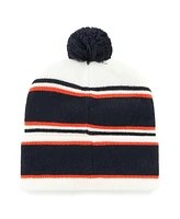 '47 Brand Big Boys and Girls White Chicago Bears Stripling Cuffed Knit Hat with Pom