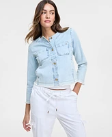 Nautica Jeans Women's Collarless Denim Jacket
