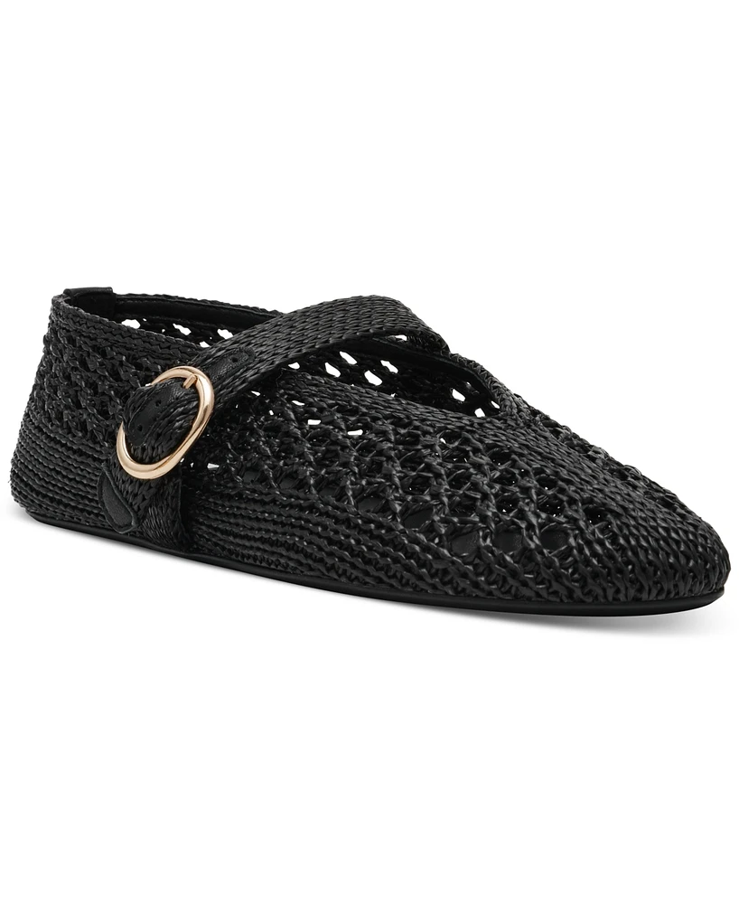 Steve Madden Women's Alara Raffia Mary Jane Flats
