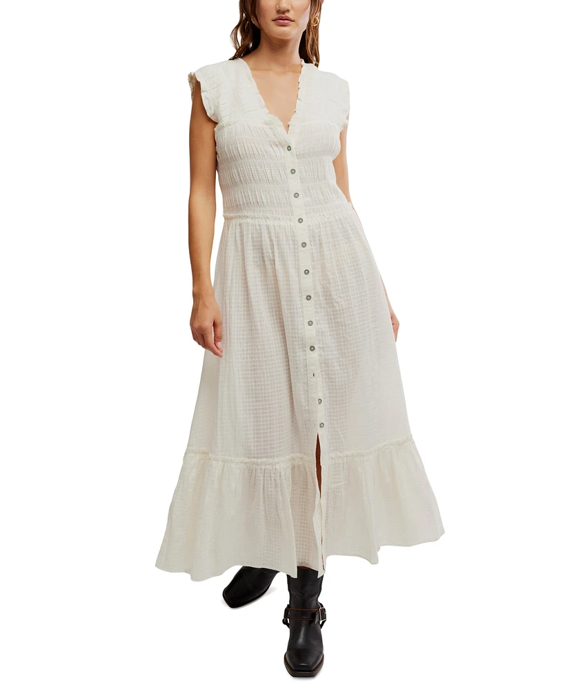 Free People Women's Desert Dazed Cotton Midi Dress