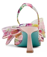 Betsey Johnson Women's Kelli Mesh Bow Slingback Pumps