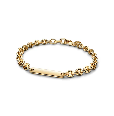 Pandora 14K Gold Plated Engravable Bar Link Bracelet