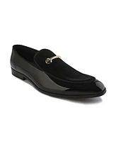 Gino Vitale Velvet & Patent Leather Slip On Dress Loafer