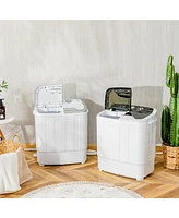 13 lbs Portable Mini Twin Tub Spinner Semi-Automatic Washing Machine