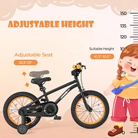 Kids Bike Sport Bicycle for 4-7 Years Old with Adjustable Seat, Reflectors, and Training Wheels a Safe Fun Ride
