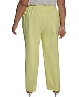 Dkny Plus High-Rise Straight-Leg Ankle Pants