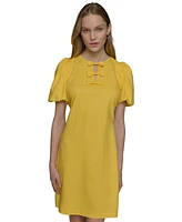 Karl Lagerfeld Paris Women's Bow-Trim A-Line Dress
