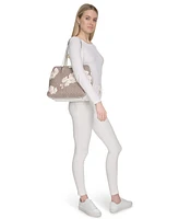 Calvin Klein Audrey Floral Logo Emboss Tote