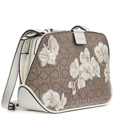 Calvin Klein Audrey Floral Logo Emboss Crossbody