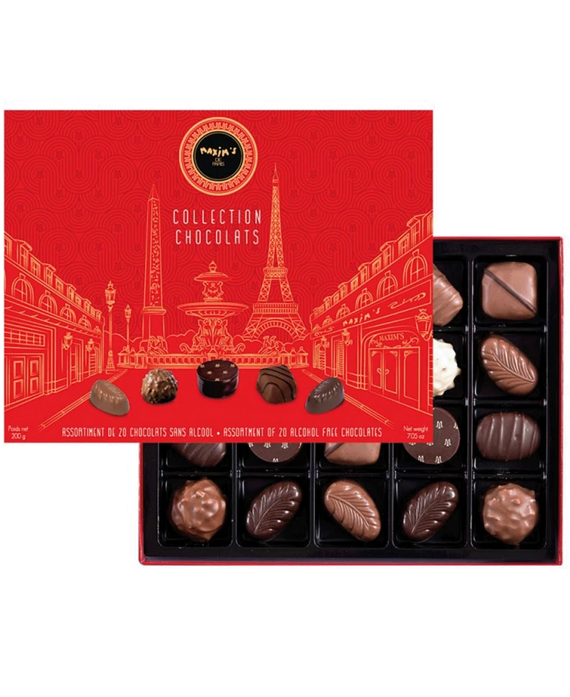 Maxim's De Paris Cardboard Chocolate Assortment, 20 Pieces