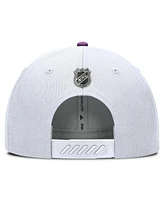 Fanatics Men's White Nashville Predators Authentic Pro Hockey Fights Cancer Adjustable Hat