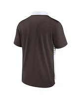 Nike Men's White/Brown Cleveland Browns Fashion Performance Polo Shirt