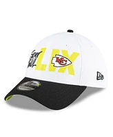 New Era Men's White/Black Kansas City Chiefs Super Bowl Lix 39THIRTY Flex Hat