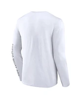 Fanatics Men's White Chicago Sox Press Box Long Sleeve T-Shirt