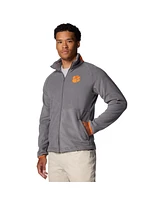 Columbia Men's Gray Clemson Tigers Flanker Iv Fleece Raglan Full-Zip Jacket