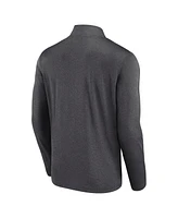 Logo Athletic Men's Heather Charcoal Vegas Golden Knights Head-to-Head Raglan Quarter-Zip Top