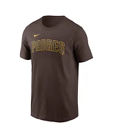 Nike Men's Manny Machado Brown San Diego Padres Fuse Name Number T-Shirt