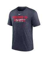 Nike Men's Heather Navy Atlanta Braves Home Spin Tri-Blend T-Shirt