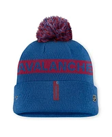 Fanatics Women's Blue/Burgundy Colorado Avalanche Authentic Pro Rink Cuffed with Pom Knit Hat