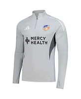 Adidas Men's Silver Fc Cincinnati 2025 Quarter-Zip Long Sleeve Training Top