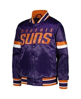 Starter Big Boys and Girls Purple Phoenix Suns Home Game Varsity Satin Full-Snap Jacket