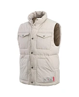 Darius Rucker Collection by Fanatics Men's Cream Kansas City Chiefs Puffer Full-Snap Vest