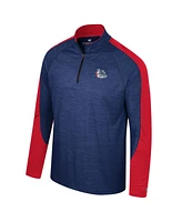 Colosseum Men's Navy Gonzaga Bulldogs Langmore Raglan Quarter-Zip Top