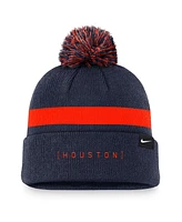 Nike Men's Navy Houston Astros Hometown Peak Cuffed Knit Hat with Pom