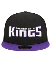 New Era Men's Black/Purple Sacramento Kings Jersey Hook Statement Edition 9FIFTY Snapback Hat