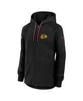 Fanatics Women's Black Chicago Blackhawks Authentic Pro Rink Fleece Full-Zip Jacket