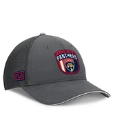 Fanatics Men's Gray Florida Panthers Authentic Pro Home Ice Trucker Adjustable Hat