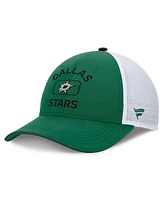 Fanatics Men's Kelly Green/White Dallas Stars Authentic Pro Rink Trucker Hat