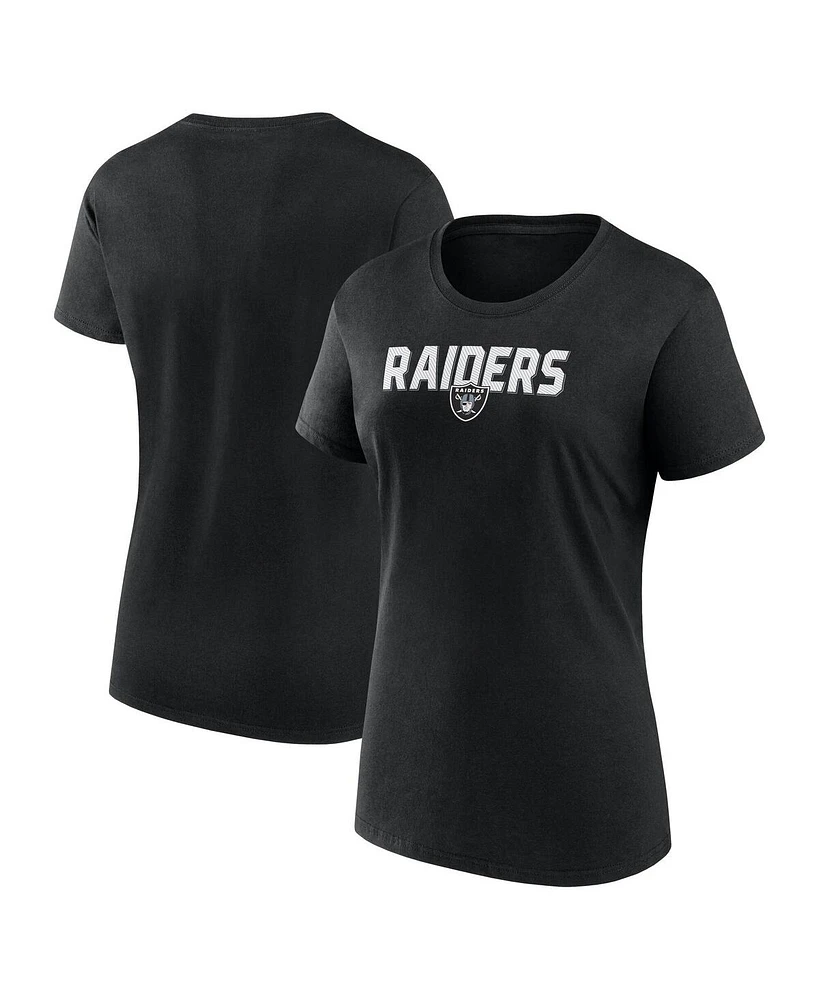 Logo Athletic Women's Black Las Vegas Raiders Lean T-Shirt
