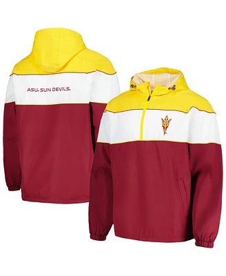 G-iii Sports by Carl Banks Men's Maroon Arizona State Sun Devils Center Line Half-Zip Raglan Hoodie Jacket