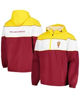 G-iii Sports by Carl Banks Men's Maroon Arizona State Sun Devils Center Line Half-Zip Raglan Hoodie Jacket
