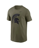 Nike Men's Olive Michigan State Spartans 2024 Military Appreciation Tonal Logo Performance T-Shirt