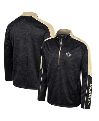 Colosseum Men's Black Ucf Knights Marled Half-Zip Jacket