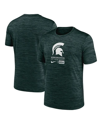 Nike Men's Green Michigan State Spartans Campus Center Block Velocity Performance T-Shirt