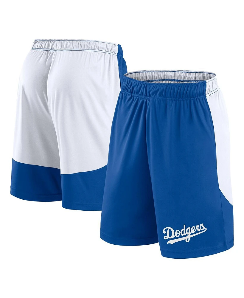 Fanatics Men's Royal/White Los Angeles Dodgers Launch Polyester Shorts