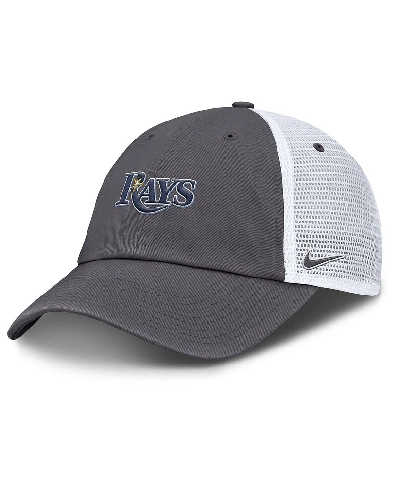 Nike Men's Gray Tampa Bay Rays Wordmark Club Adjustable Trucker Hat