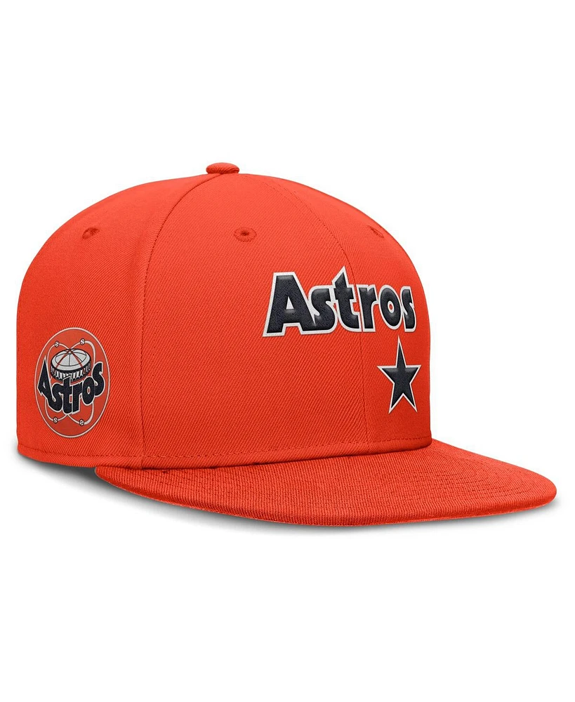 Nike Men's Orange Houston Astros Cooperstown True Performance Fitted Hat