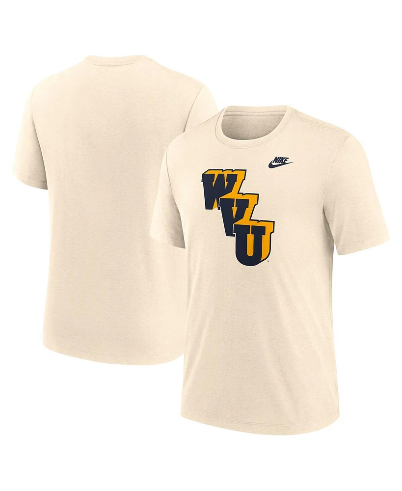 Nike Men's Cream West Virginia Mountaineers Vault Logo Tri-Blend T-Shirt