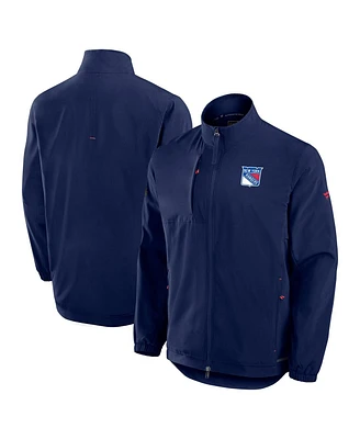 Fanatics Men's Navy New York Rangers Authentic Pro Rink Coaches Full-Zip Jacket