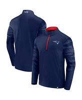 Fanatics Men's Navy New England Patriots Defender Quarter-Zip Sweatshirt