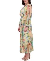 Siena Printed Lurex Chiffon Dress