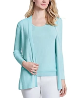 Jones New York Women's Petite Sutton Open-Front Cardigan